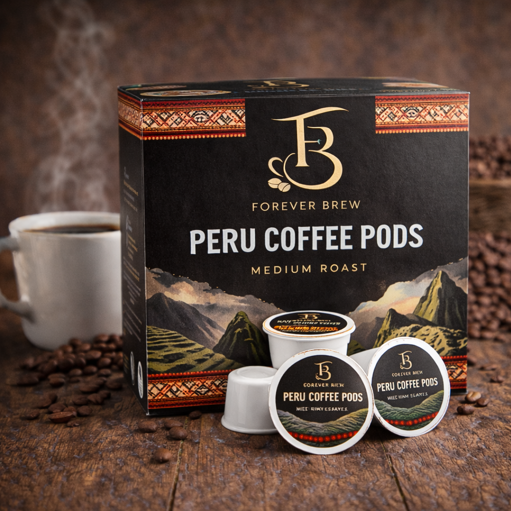 Peru Coffee Pods - Medium Roast with Salted Caramel & Citrus Flavor