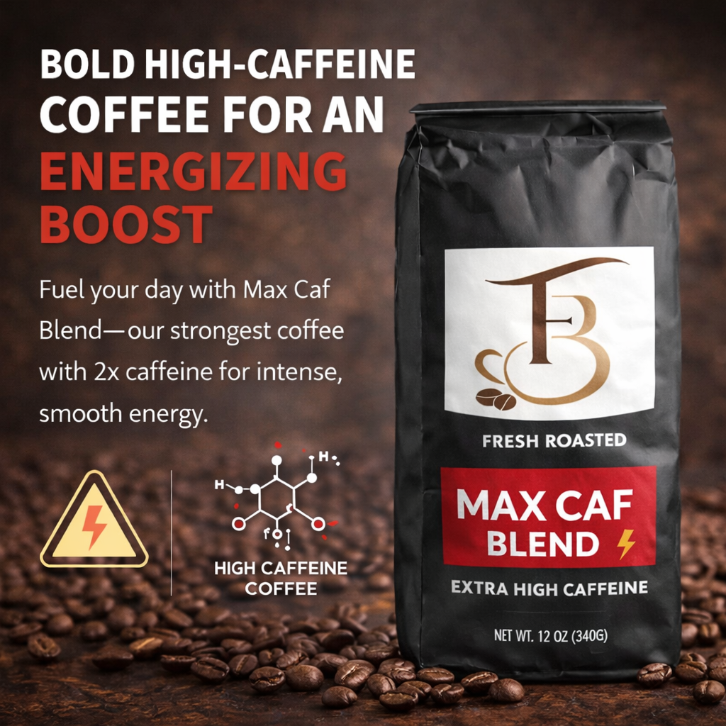 Max Caf Blend – Bold High-Caffeine Coffee for an Energizing Boost