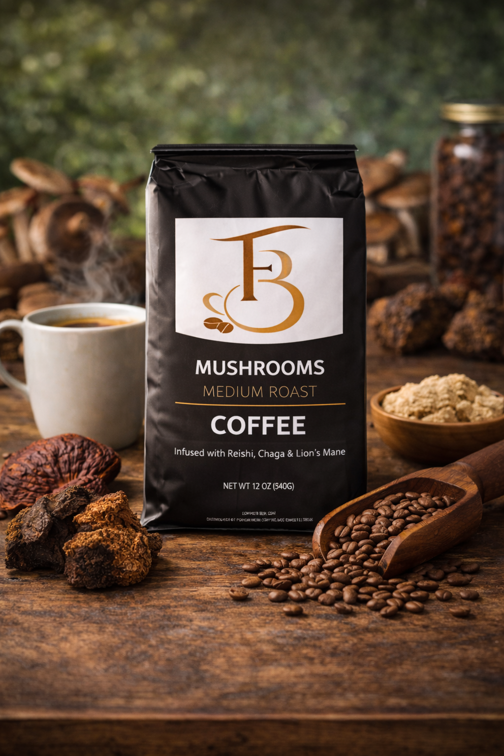 Mushrooms Medium Roast Coffee – Smooth, Rich, and Flavorful