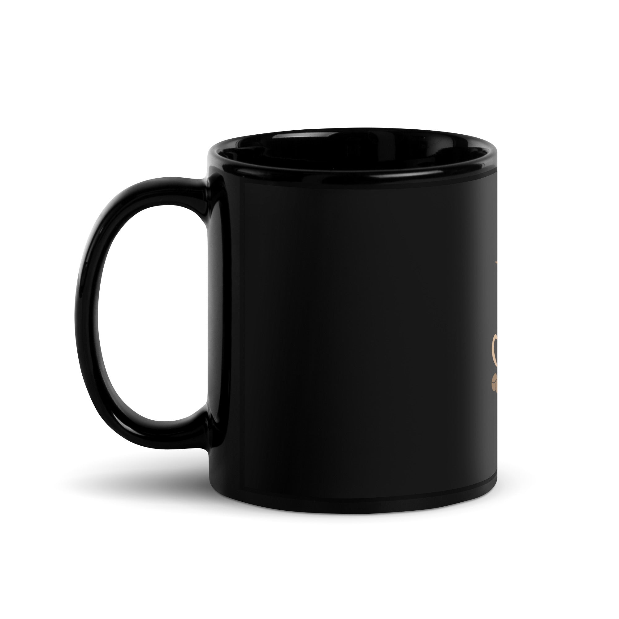 Black Glossy Mug  – Minimalist Coffee & Tea Mug