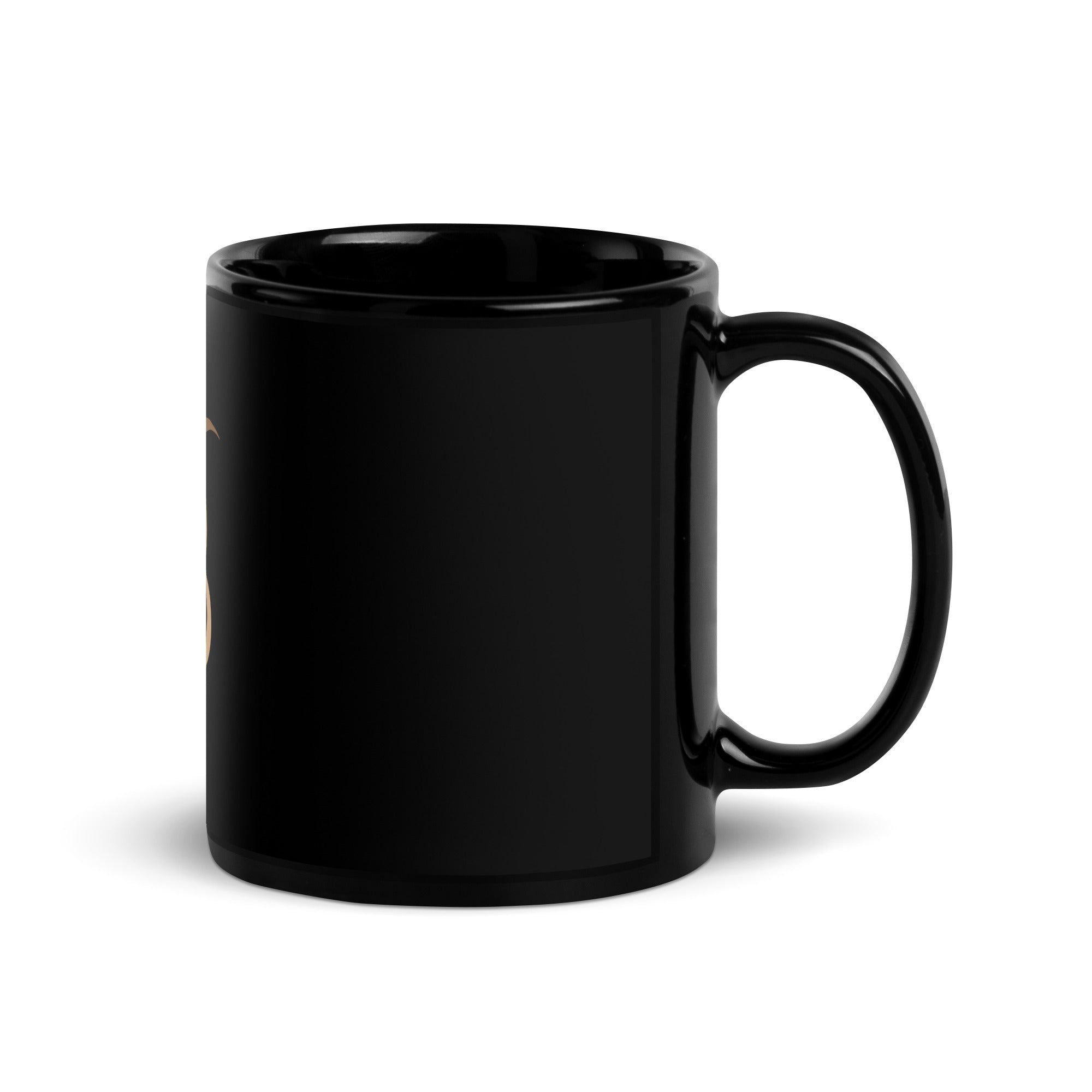 Black Glossy Mug  – Minimalist Coffee & Tea Mug
