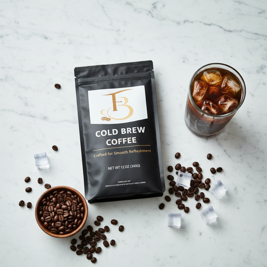 Cold Brew Coffee - Flat Lay