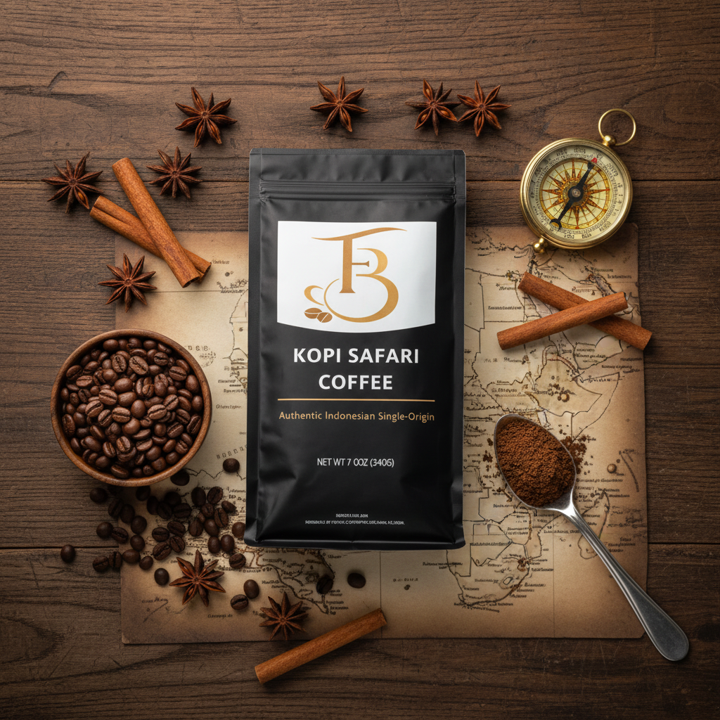 Kopi Safari Coffee - Exotic Flat Lay