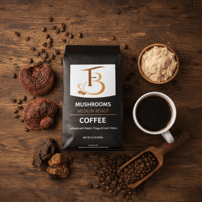 Fresh roasted mushroom coffee from Forever Brew